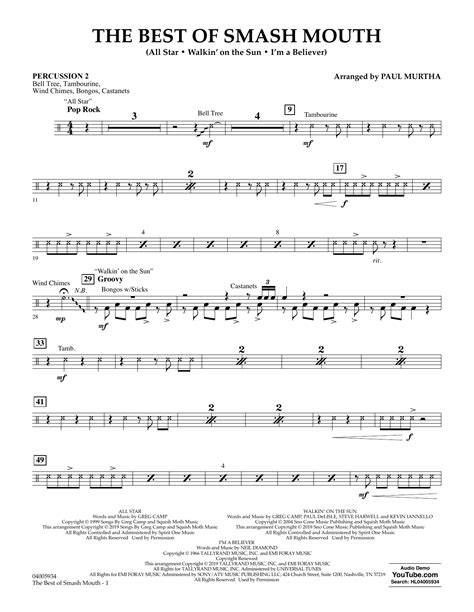 The Best Of Smash Mouth (arr. Paul Murtha) - Conductor Score (Full Score)